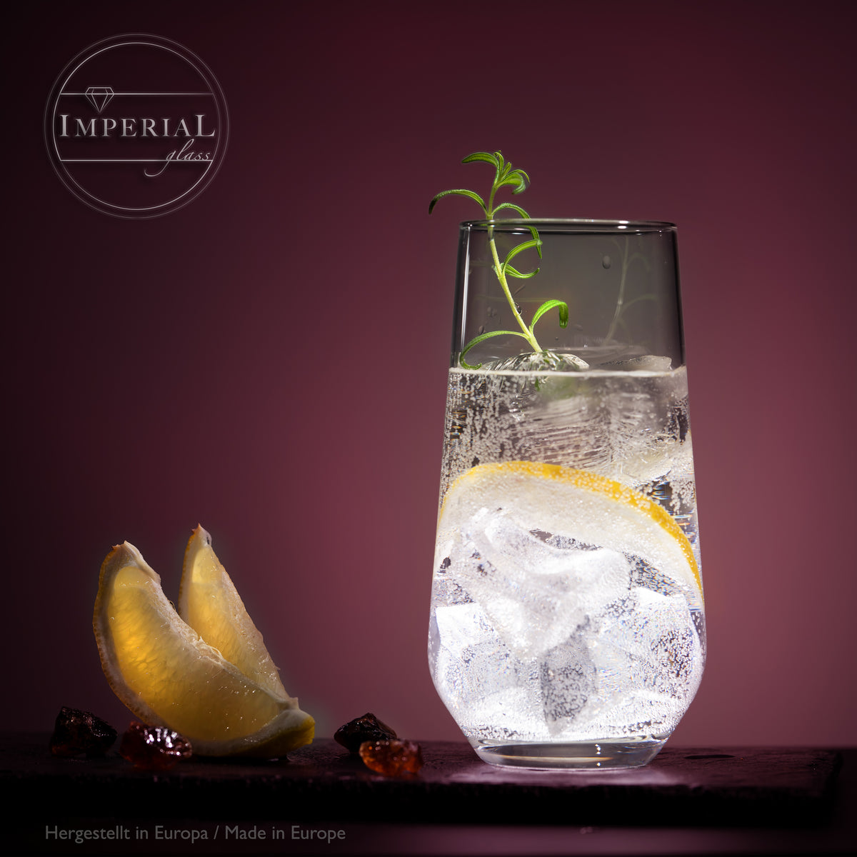 IMPERIAL glass Trinkgläser aus Glas 450ml & 520ml Set 12-Teilig Getränkeglas Wassergläser
