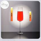 IMPERIAL glass kwadratowe kieliszki do szampana 270ml, zestaw 2 sztuk, kieliszki do szampana i prosecco ze szkła krystalicznego, seria „Milano”, można myć w zmywarce