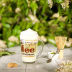 PLATINUX Szklanki do kawy z motywem maks. 350ml, zestaw 6 sztuk, ze szkła, szklanki do Latte Macchiato z uchem, szklanki do Cappuccino