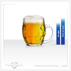 PLATINUX Szklanki do piwa z uchwytem 500ml (max.610ml) szklane, 6-częściowy zestaw, szklanka do piwa, kufel do piwa, kufel z miarką
