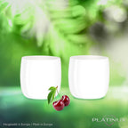 PLATINUX Eleganckie białe szklanki do picia 260ml (max.320ml) Zestaw 6 sztuk Szklanki do wody