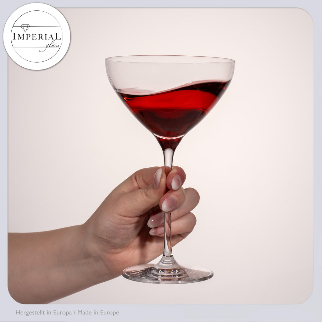 IMPERIAL Zestaw 2 kieliszków do Martini 330ml ze szkła krystalicznego, można myć w zmywarce