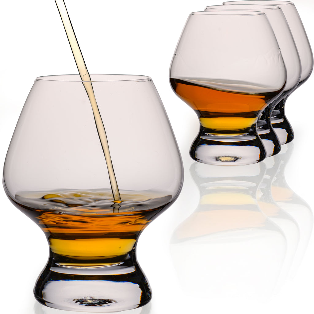 IMPERIAL glass zestaw 4 szklanek degustacyjnych 220ml Nosing Glass kieliszek do degustacji ze szkła - kieliszek do koniaku, whisky, można myć w zmywarce