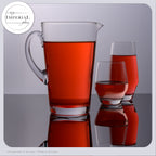 IMPERIAL Karafka i szklanki do napojów z kryształowego szkła "Rom" 1680ml / 520ml ręcznie wykonane