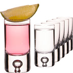 IMPERIAL Shotgläser 6er Set - Schnapsgläser aus Crystalline Glas 30ml mit Luftblase im Boden Handmade "Lissabon"