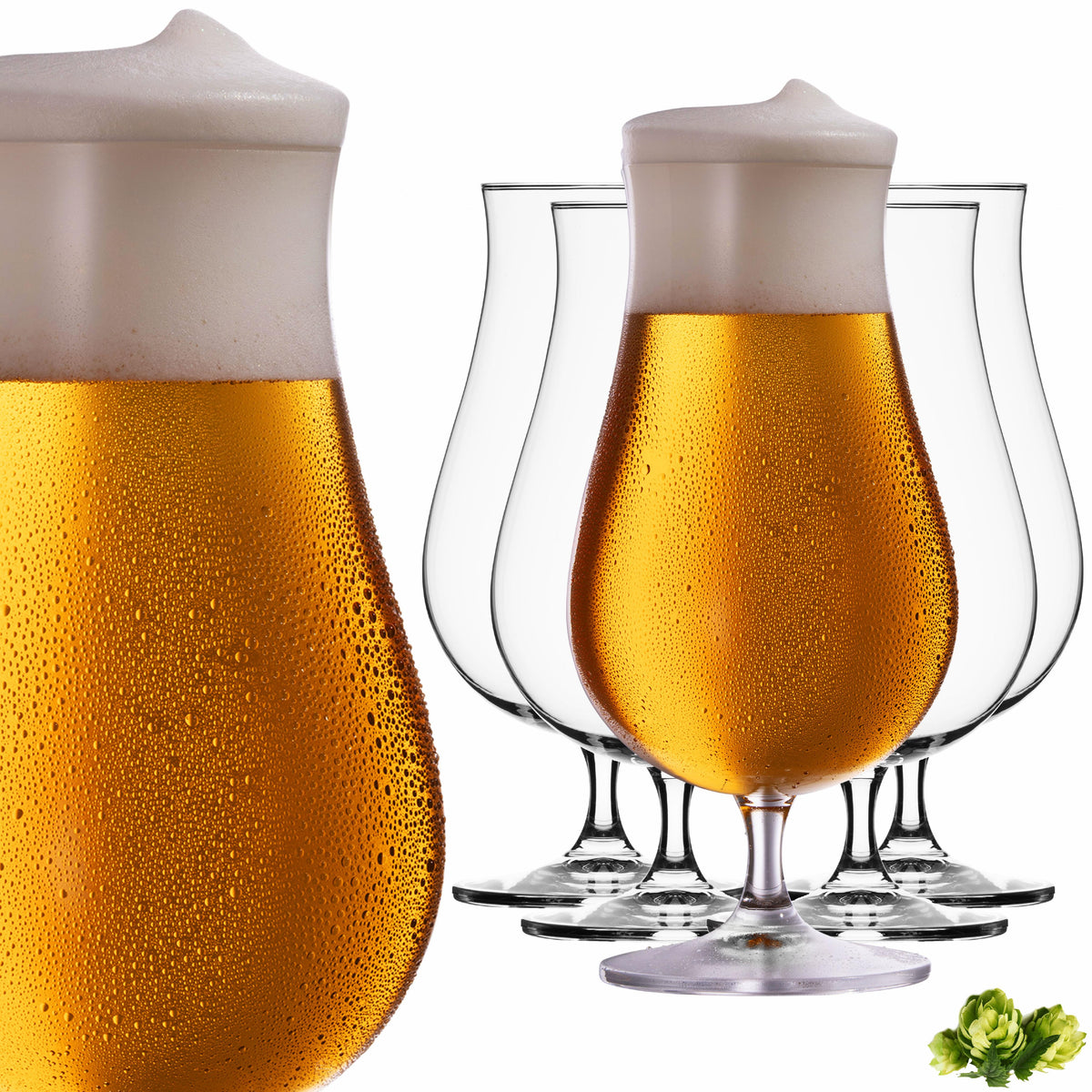IMPERIAL glass Pilsgläser 500ml (max. 690ml) aus Crystalline Glas Set 6-Teilig