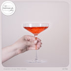 IMPERIAL glass große Sektschalen gewellt 320ml Set 4-Teilig "Cali" Champagnergläser aus Crystalline Glas Handmade