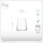 IMPERIAL glass Edle Trinkgläser aus Glas 370ml (max. 450ml) Set 6 Teilig Wassergläser