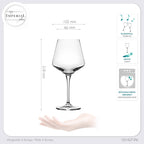 IMPERIAL glass Weißweingläser 560ml "Athen" Set 6-Teilig Chardonnay Glas aus Crystalline Glas Weingläser Spülmaschinenfest