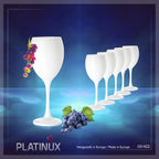 PLATINUX Białe kieliszki do wina Zestaw 6 szklanek do wody 130ml (max. 320ml) ze szkła, masywne, białe kieliszki do wina, czerwone kieliszki do wina