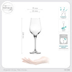 IMPERIAL glass Weißweingläser 200ml "Sydney" Set 6-Teilig Riesling Glas aus Crystalline Glas Weingläser Spülmaschinenfest