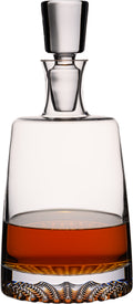 IMPERIAL szklana karafka do whisky 700 ml ze szklanym korkiem ręcznie wykonana seria „Faro” szkło krystaliczne ze strukturalnym dnem