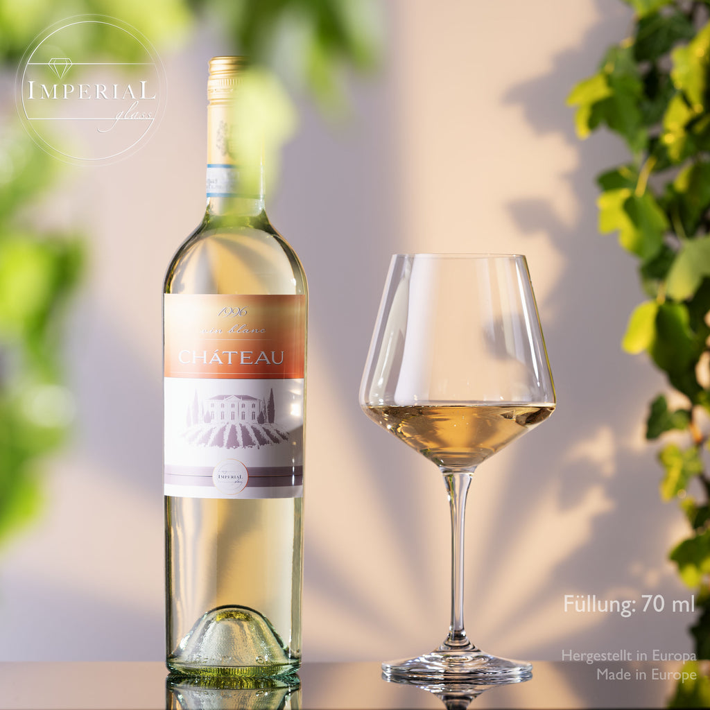 IMPERIAL glass Weißweingläser 560ml "Athen" Set 6-Teilig Chardonnay Glas aus Crystalline Glas Weingläser Spülmaschinenfest