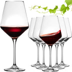 IMPERIAL glass Rotweingläser 580ml Set 6-Teilig "Athen" Bordeauxgläser aus Crystalline Glas Spülmaschinenfest