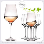 IMPERIAL glass Weißweingläser 450ml "Athen" Set 6-Teilig Riesling Glas aus Crystalline Glas Weingläser Spülmaschinenfest