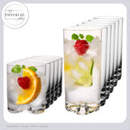 IMPERIAL glass Zestaw 12 szklanek o pojemności 400 ml i 370 ml - Szklanki do wody i soków z krystalicznego szkła, można myć w zmywarce - Zestaw szklanek z formowanym dnem