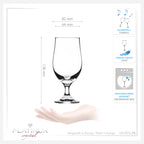 PLATINUM Kufle do piwa 300ml (max. 400ml) Zestaw 6-częściowy Szklanki do piwa ze szkła krystalicznego Kielichy do piwa