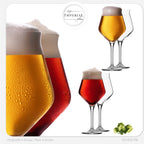 IMPERIAL glass Biergläser Edel 400ml (max. 460ml) Set 6-Teilig aus Crystalline Glas