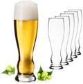 PLATINUX Wysokie szklanki do piwa 500ml (maks. 600ml) Zestaw 6-częściowy Szklanki do piwa pszenicznego ze szkła 0,5L