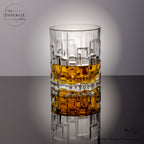 IMPERIAL glass Szklanki do whisky 330ml Zestaw 6 sztuk ze szkła kryształowego - Szklanki do whisky Tumbler z reliefową strukturą i masywnym dnem Można myć w zmywarce