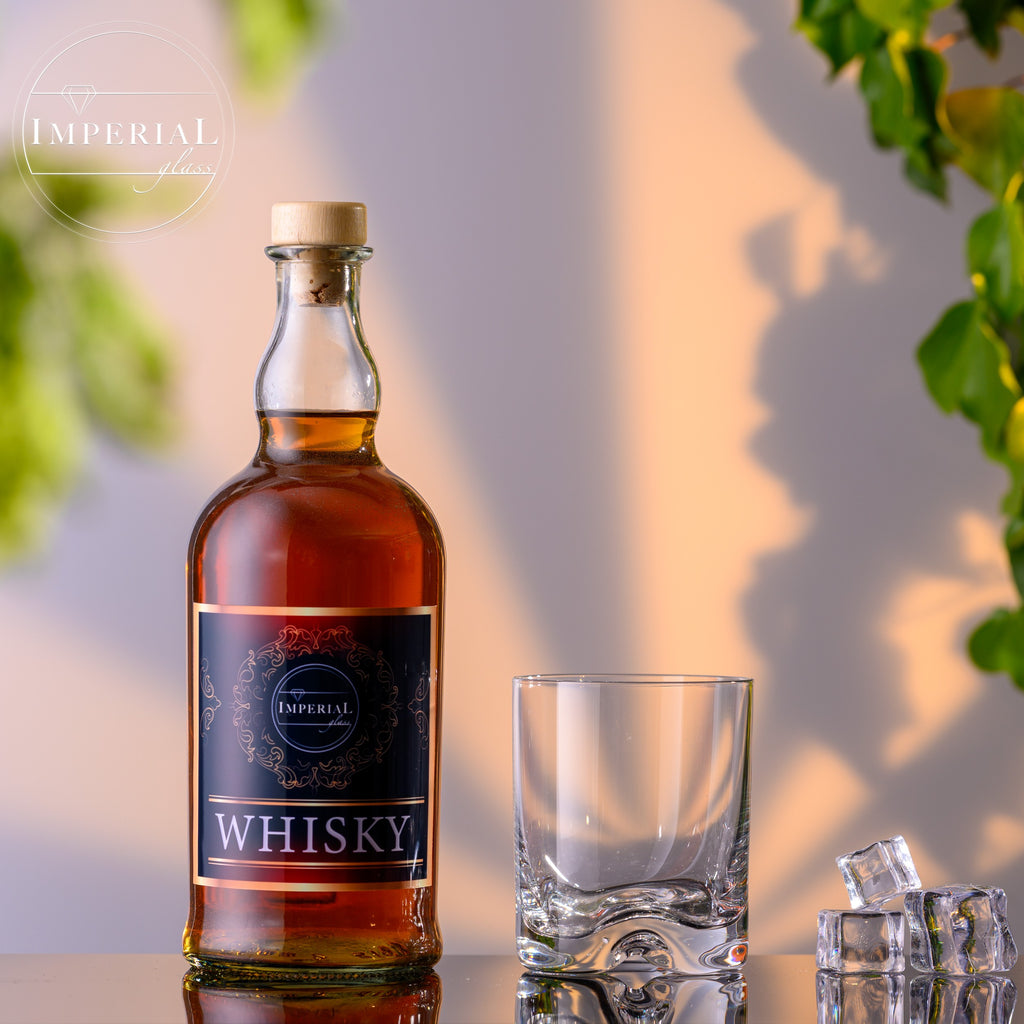 IMPERIAL glass Szklanki 2 sztuki 370ml - Szklanki do wody i whisky z bezołowiowego szkła krystalicznego, można myć w zmywarce, z falistym dnem