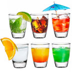 PLATINUX Zestaw 6 klasycznych kieliszków do wódki 2,5 cl, kieliszki do shotów szklane