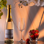 PLATINUM Kieliszki do szampana 150ml (max. 180ml) Kufelki do szampana ze szkła krystalicznego Zestaw 2-częściowy Można myć w zmywarce