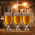 PLATINUX Kufle do piwa kielichowe Zestaw 6 sztuk 300 ml (maks. 400 ml) Szklanki do piwa typu Pils Kielichy do piwa