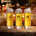 PLATINUX Szklanki do Kölscha szklane 300ml (max. 335ml) Zestaw 6-częściowy z zabawnymi buźkami Szklanki do piwa