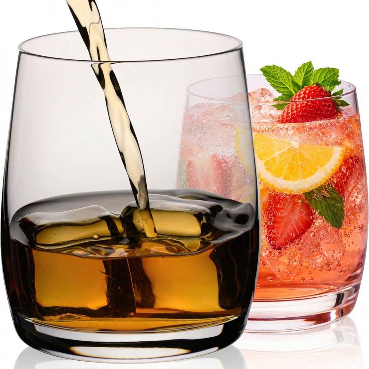 IMPERIAL glass Szklanki do whisky 2 sztuki 340ml - Szklanki do napojów szklane nadające się do mycia w zmywarce