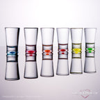 PLATINUX Zestaw 12 kolorowych kieliszków do shotów 2,5cl kieliszki do tequili, kieliszki do wódki, małe kieliszki
