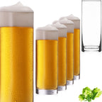 PLATINUX Wysokie szklanki do piwa 500 ml (maks. 630 ml) Zestaw 6-częściowy ze szkła duże szklanki do Kölscha Można myć w zmywarce