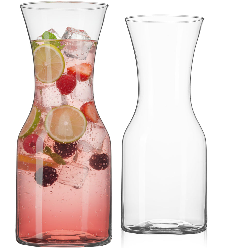PLATINUX Karafki 600ml (maks. 1100ml) szklane 2 sztuki Karafka na wodę Karafka na napoje