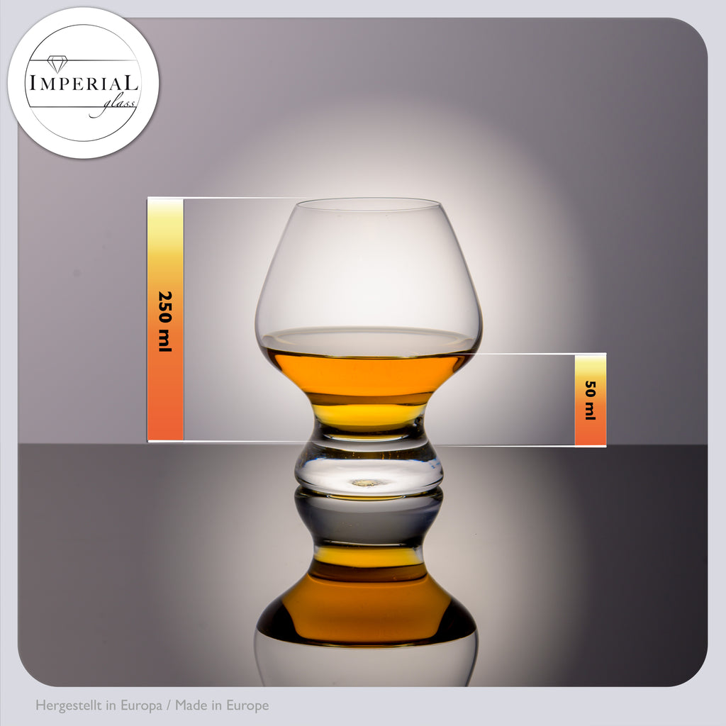 IMPERIAL glass zestaw 4 szklanek degustacyjnych 220ml Nosing Glass kieliszek do degustacji ze szkła - kieliszek do koniaku, whisky, można myć w zmywarce