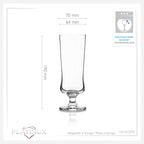 PLATINUX Eleganckie szklanki koktajlowe ze szkła krystalicznego 300 ml, zestaw 4-częściowy szklanki do long drinków, szklanki do mrożonej kawy