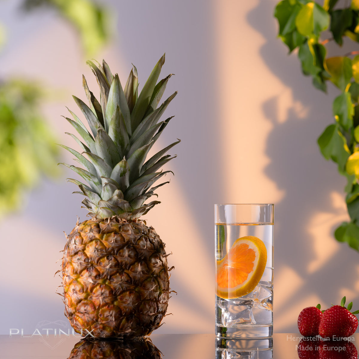 PLATINUX Proste szklanki do napojów 250 ml (maks. 300 ml) Zestaw 6-częściowy Szklanki do soków ze szkła Można myć w zmywarce