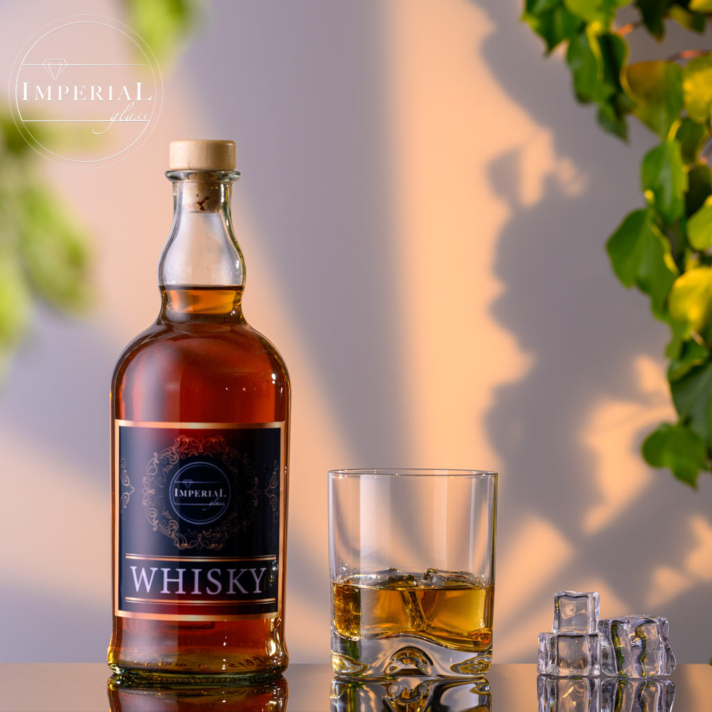 IMPERIAL glass Szklanki 2 sztuki 370ml - Szklanki do wody i whisky z bezołowiowego szkła krystalicznego, można myć w zmywarce, z falistym dnem