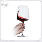 IMPERIAL glass Große eckige Rotweingläser 600ml Set 6-Teilig "Milano" Burgundergläser aus Crystalline Glas Spülmaschinenfest