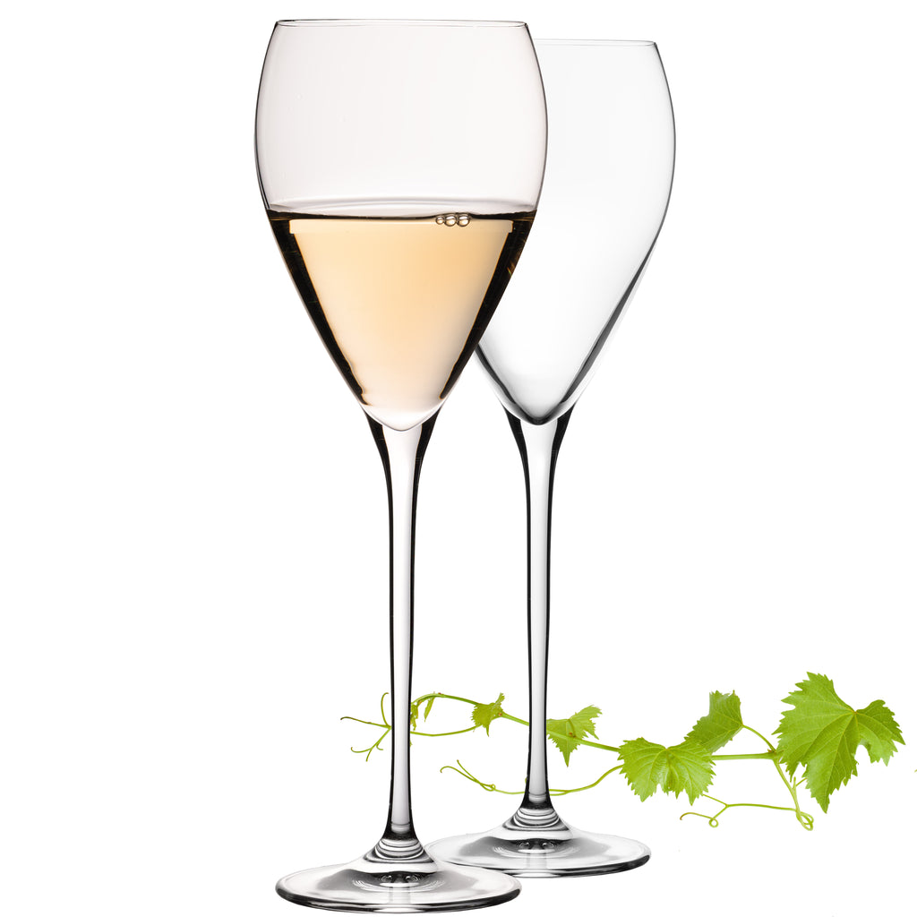 IMPERIAL glass Tropfenförmige Weißweingläser 350ml "Paris" Set 2-Teilig Weingläser aus Crystalline Glas