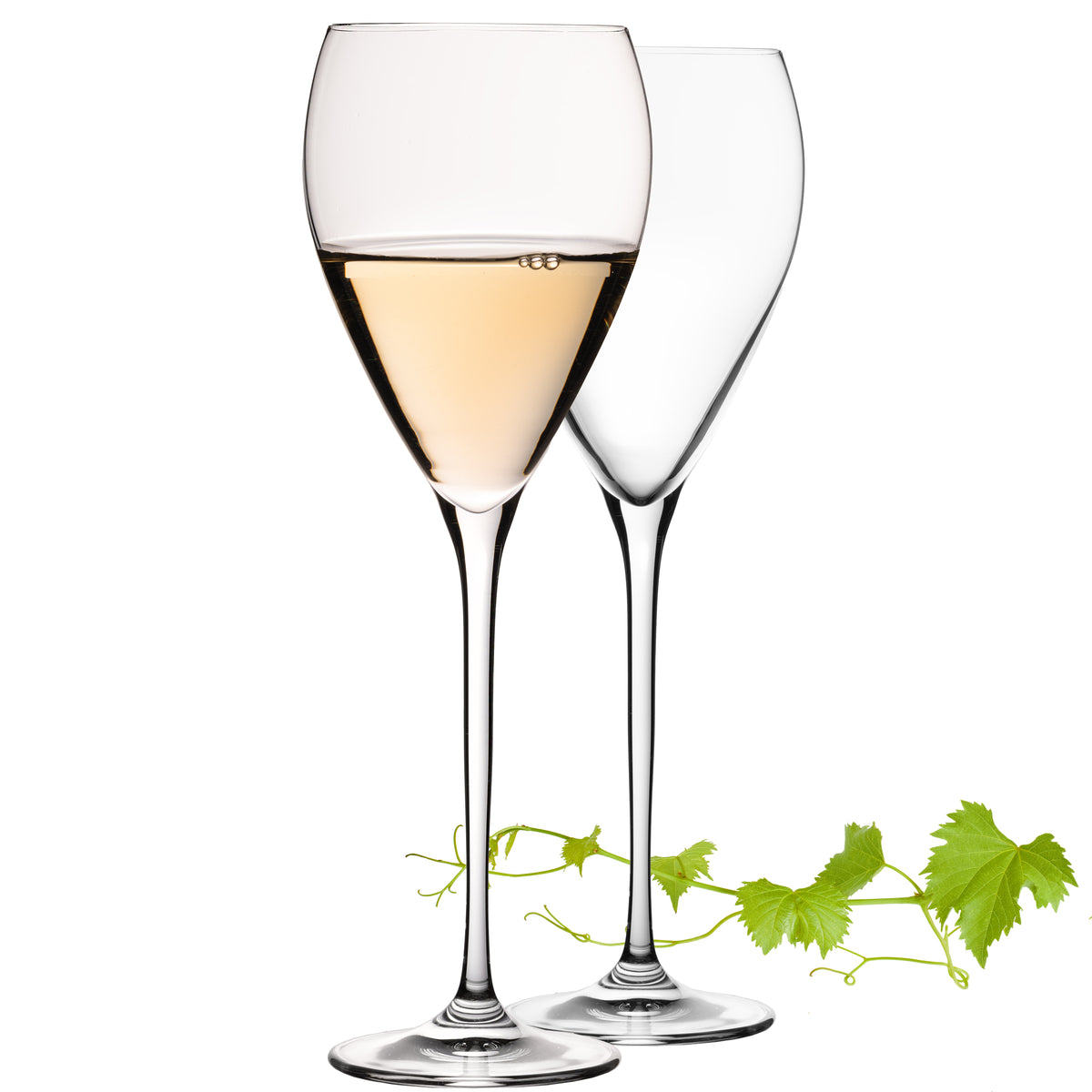IMPERIAL glass Tropfenförmige Weißweingläser 350ml "Paris" Set 2-Teilig Weingläser aus Crystalline Glas