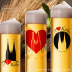 IMPERIAL glass Kölschgläser mit Kölner Dom Motiven Set 3-Teilig 200ml (max. 240ml) Kölschstangen aus Glas