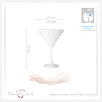 PLATINUX Białe kieliszki do martini 150 ml, zestaw 6 szklanek do koktajli