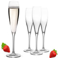 IMPERIAL glass Hohe Sektkelche 140ml (max. 192ml) "Paris" Set 4-Teilig Sektgläser aus Crystalline Glas Spülmaschinenfest