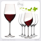 IMPERIAL glass Rotweingläser 300ml Set 6-Teilig "Sydney" Bordeauxgläser aus Crystalline Glas Weinglas Spülmaschinenfest