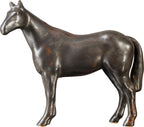 PLATINUX Ceramiczna Figurka Koń Stojący 13x3,5x11cm o metalicznym wyglądzie Rękodzieło