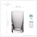 PLATINUX Kieliszki Shot 30ml - Zestaw 12 kieliszków do wódki ze szkła - Można myć w zmywarce