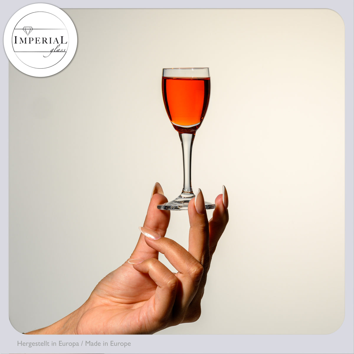 IMPERIAL glass Kieliszki do likieru 6 sztuk 35ml - Kieliszki do wódki na nóżce, kieliszki do shotów ze szkła krystalicznego, można myć w zmywarce
