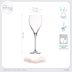 IMPERIAL glass Tropfenförmige Rotweingläser 520ml "Paris" Set 4-Teilig Weingläser aus Crystalline Glas