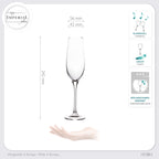 IMPERIAL glass Sektkelche 180ml Set 2-Teilig Sektgläser "Havanna" aus Crystalline Glas Spülmaschinenfest