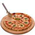 FALKENBERGER Pizzateller Pizzabrett L, massive Buche, 35 cm x 1,7 cm Handgefertigt
